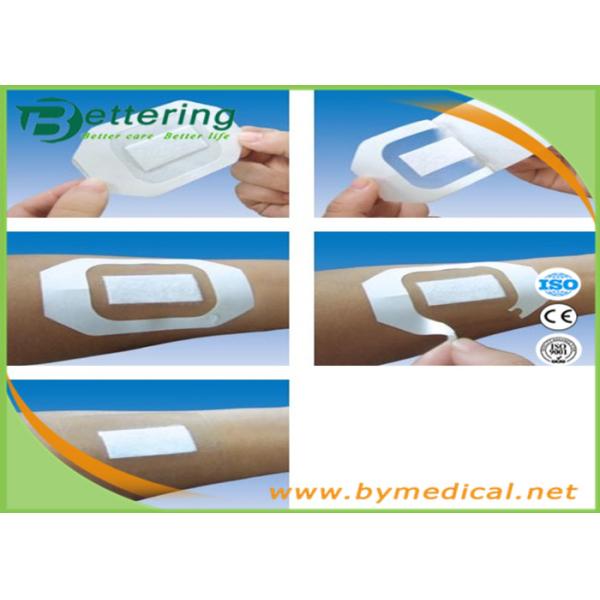 Medical Care PU Film IV Wound Dressing With Absorbent Pad And CCK Paper Frame