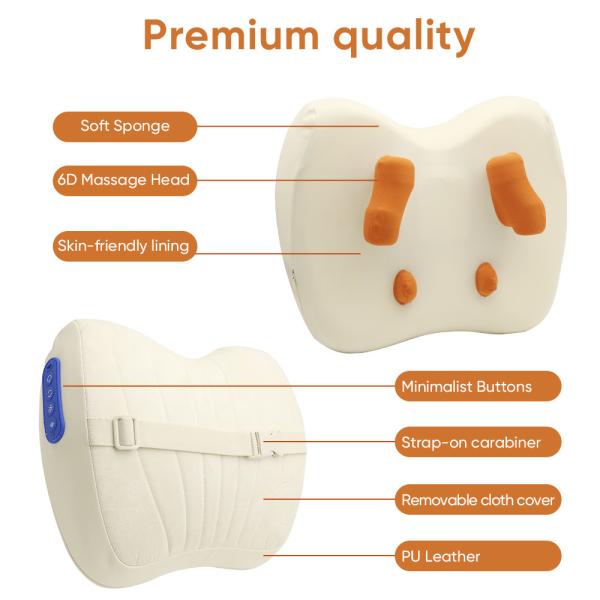 Papillon Shiatsu masajeador de espalda y cuello con calor Shiatsu masajeador de hombro para aliviar el dolor tejido profundo rodillado músculo corporal alivio del dolor Uso en la oficina de automóviles en casa