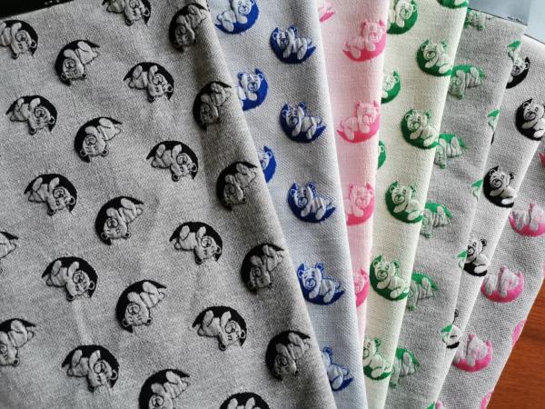 Jacquand Polyester fabrics for kids and Cute designs dressing and blanket AZO-free OEKO-TEX quality standard static-free
