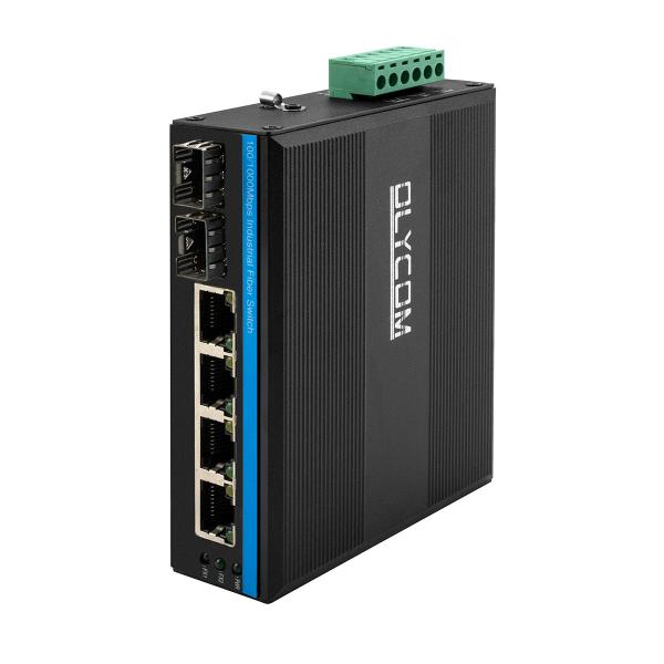 Categoria industrial da montagem do trilho do ruído do interruptor dos ethernet do porto de Mini Size 6 para exterior