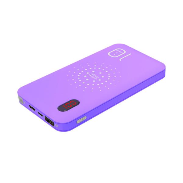 Li-polymer Battery Wireless Power Bank With 3-IN-1 Cable 10000mAh LED Screen Display OEM Emergency Charger Powerbank