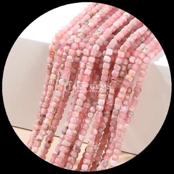 Естественный камень Полированные бусины Драгоценные камни Квадратная кубическая форма Фторит лабрадорит Мини-слабые бусины для браслетов / ожерелий