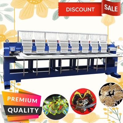 Automatic high quality computer embroidery machine holiauma 8 heads industrial embroidery machine for cap t-shirt flat s