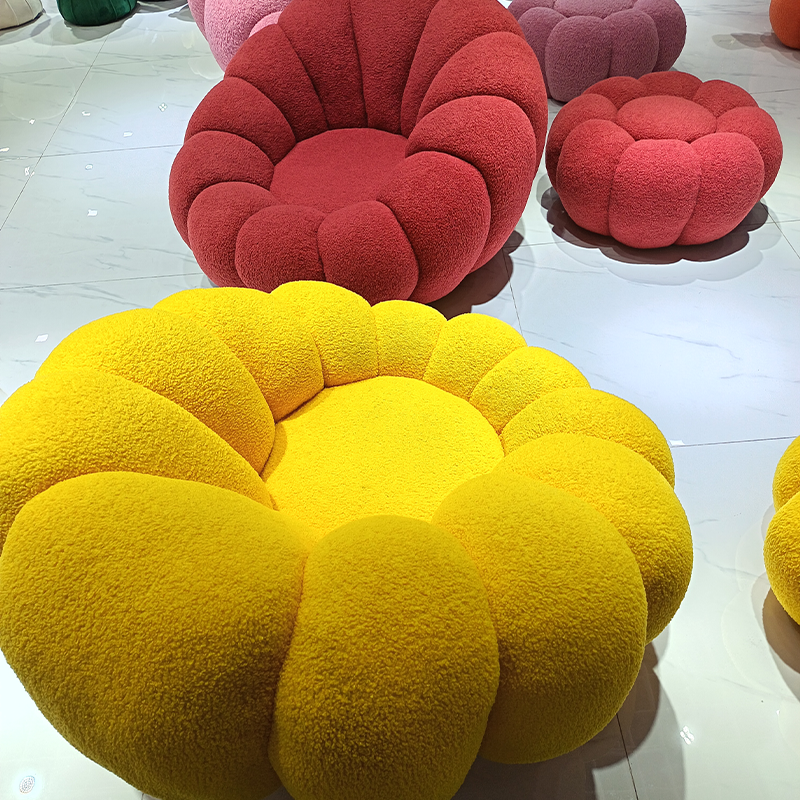 Modern Comfortable Bean Bag Sofa Chair Popular Pumpkin Single Sofa for Small Apartment for Balcony & Bedroom Use
