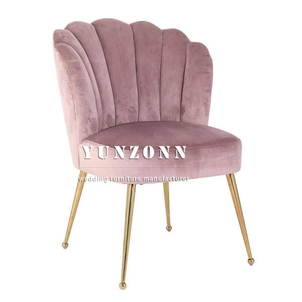 Dinning Chairs Contemporary Upholstered Velvet Dining Chairs Backrest Dining Chairs With Golden Legs