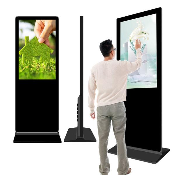 Вертикальный экран LCD касания Signage 55inch цифров стойки пола крытый Multi