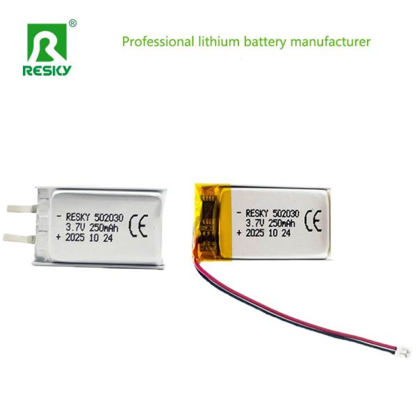Rechargeable Lifepo4 Battery Cell 502030 3.7v 250mAh 0.925wh Power Lithium Ion Polymer Battery