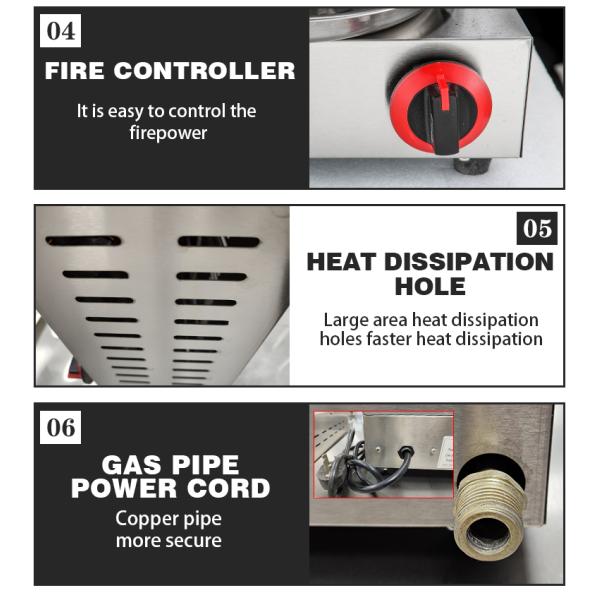 Автоматический вращающийся газовый тип LPG/NG Doner Kebab Machine Chicken Shawarma Grill Machine