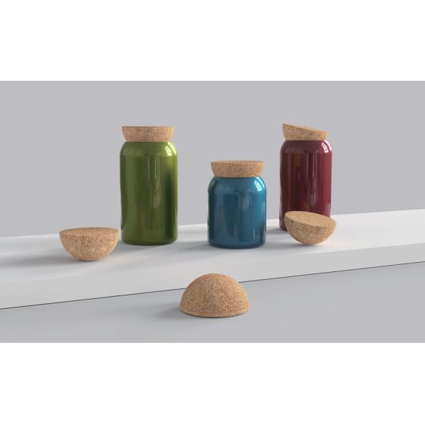 Food Grade Sealing Semi Circular Cork Lid For Ceramic Jars