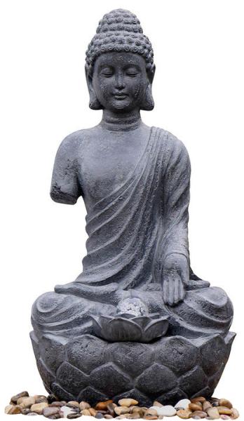 Large Zen Inspired Asian Buddha Water Fountain Water Features For Garden