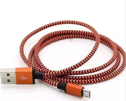 1M 2M 3M Unbroken Metal Connector Fabric Nylon Braid Micro USB Cable Lead charger Cord S7