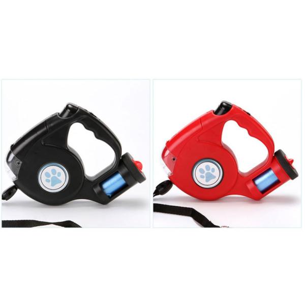 Leash para mascotas lámpara de lujo retráctil de diseño basura universal de limpieza bolsa de caca