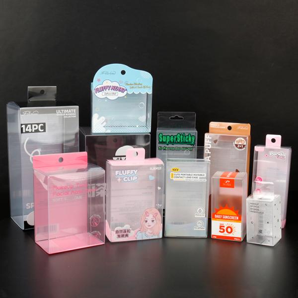 Transparent Plastic Printed PVC Box Display Packaging Folding Acetate Boxes Clear Vinyl PVC PET RPET Packaging Box