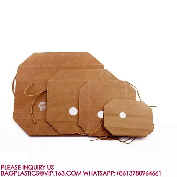 High Quality Durable Brown Natural Rice Bags Kraft Paper Dried Food rice Packaging Bags