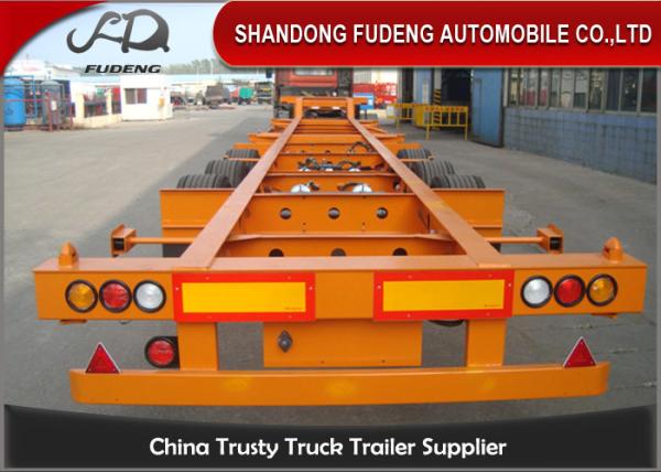 Container chassis trailer , skeleton semi trailer 2 axles 20ft and 40ft with warranty and parts