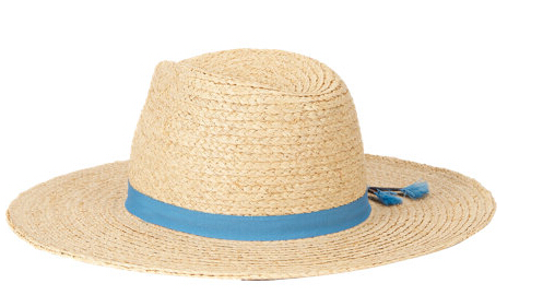 natural braided raffia Continental fedora