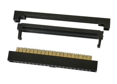 Três fio do conector 1.27mm do estilo IDC da parte para embarcar o contato do bronze de fósforo