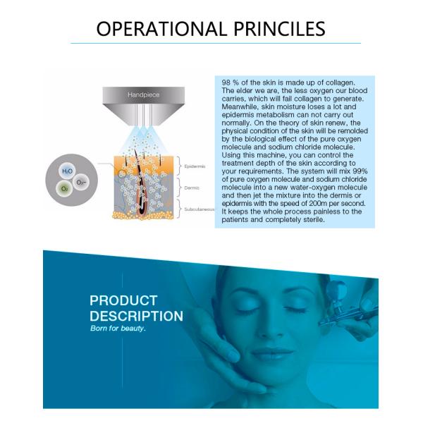 Multifuncional 10 en 1 cuidado facial piel Hidratante hidra oxígeno máscara jet peel piel cuidado facial máquina