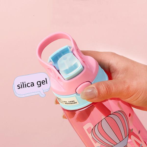 Customized Logo Acceptable 480ml Plastic Cute Cartoon Pattern Water Bottle for Kids