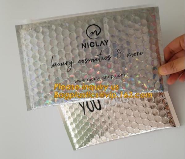 Promotional inner package shipping slider bubble bag,Plastic clear bubble bag with zip lock slider zipper bagease pack