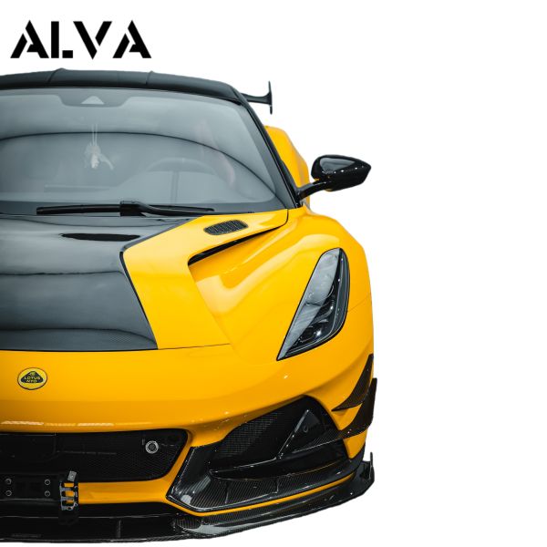 Replace and upgrade AMANS Style Dry Carbon Front Bumper Flaps Lotus Emira OEM Fit Aero Body Kit