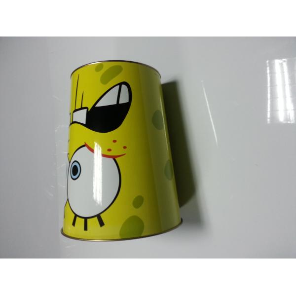 Напечатанный ящик ведра олова металла шаржа неныжный для хранения хлама/отброса