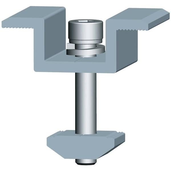 Крыша & земная алюминиевая средняя панель солнечных батарей конца зажимают устан
