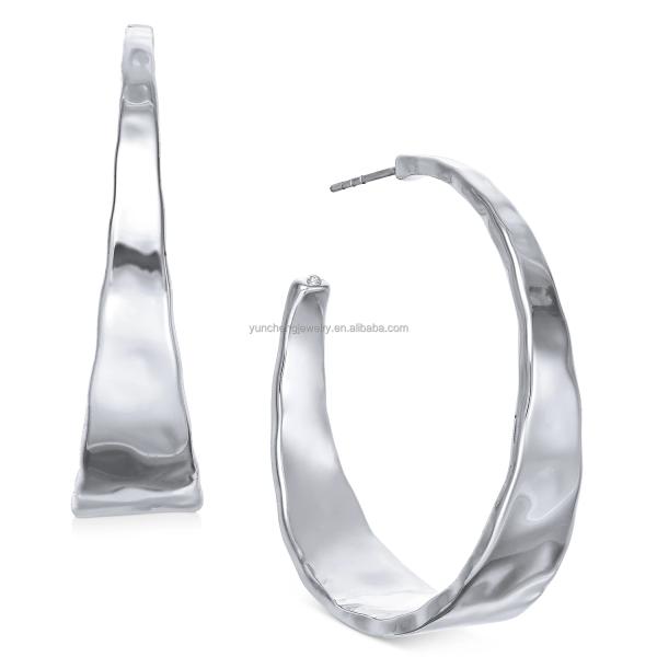 ODM Медное сплав Средние серьги 14k Золотые серьги Средние