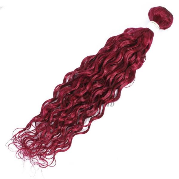 Burgundy Water Wave Remy Human Hair Bundles Sew In Weave Bundles Brazilian Bundle Deals