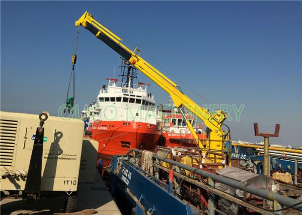 Space Saving Offshore Pedestal Crane 10T 10M Electric Hydraulic Telescopic Boom
