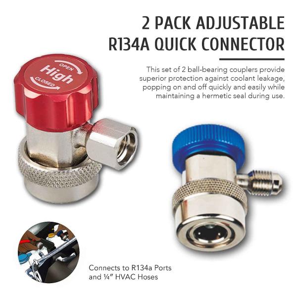 Brass AC Unit Repair Parts Female R134a Quick Coupler Wear Resistant