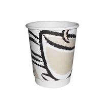 Home Plastic Free Double Wall Paper Cup 8 Oz Sustainability For Coffee
