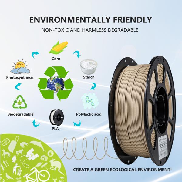 iBOSS PLA+ 3D Printer Filament 1.75mm Matte Wood 1kg Spool