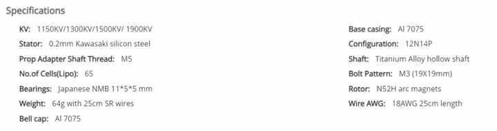 Brotherhobby Avenger 3008 1150KV 1300 1500 1900 6S 7-8 Inch Engine Drone Propeller Brushless Motor For RC FPV Racing