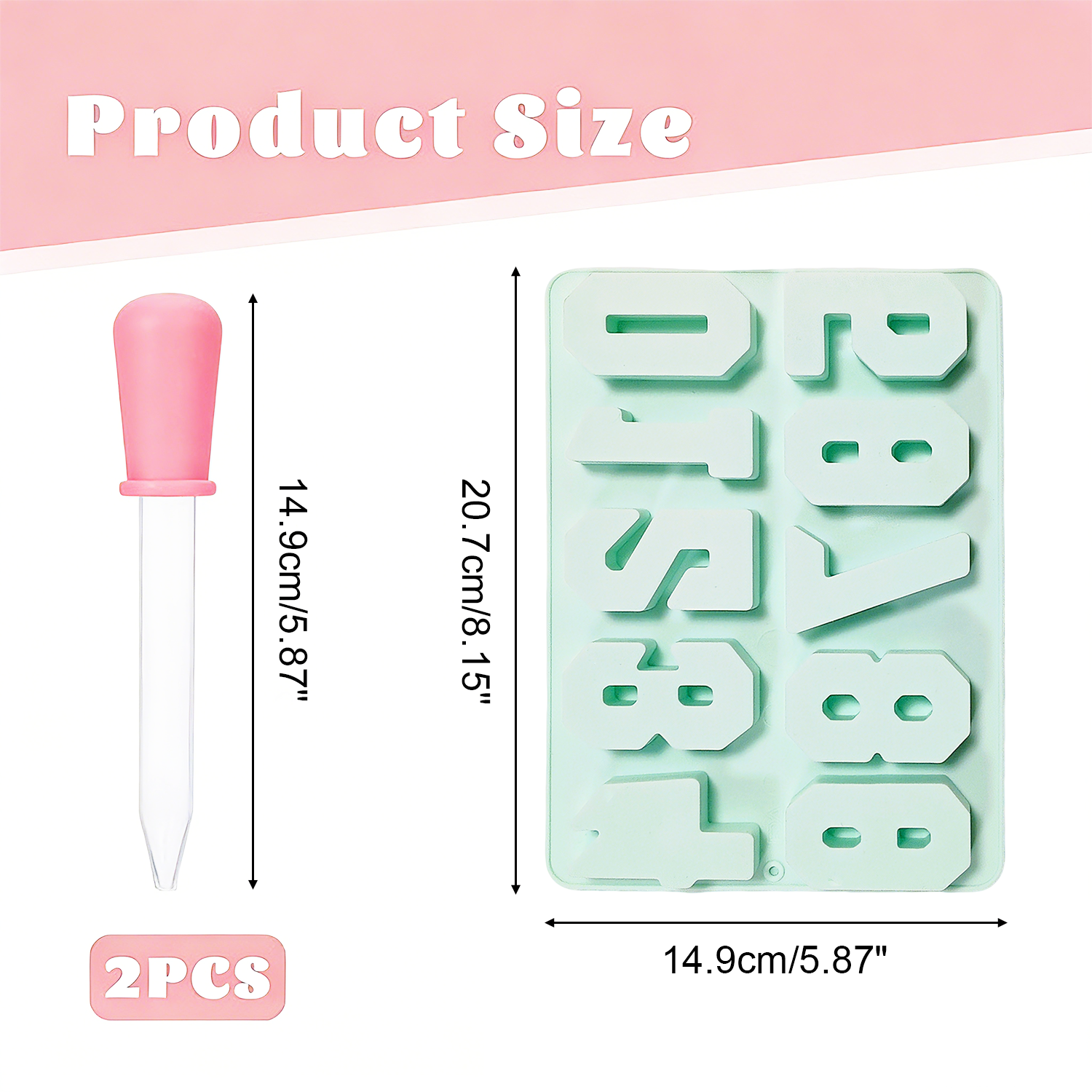 Moulds Customizable Number Silicone Baking Mold Eco Friendly Food Grade for Cake Cookie Candy Pudding Ice Cube