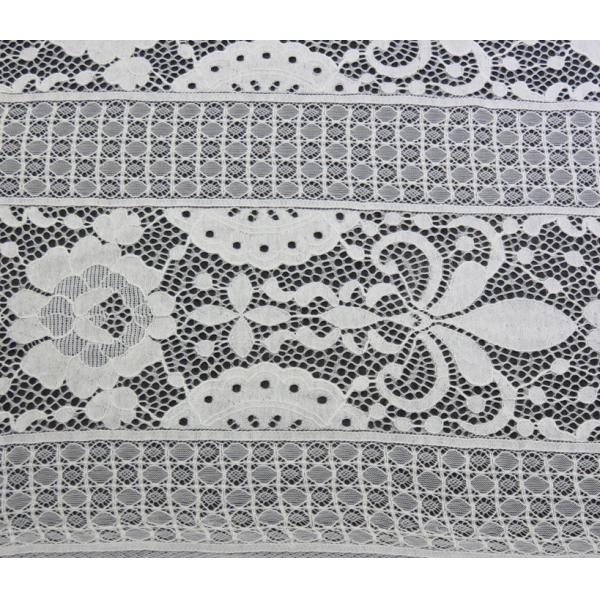 Floral Trident Polka dots Cotton Nylon Lace Fabric For Dressing 152CM Width