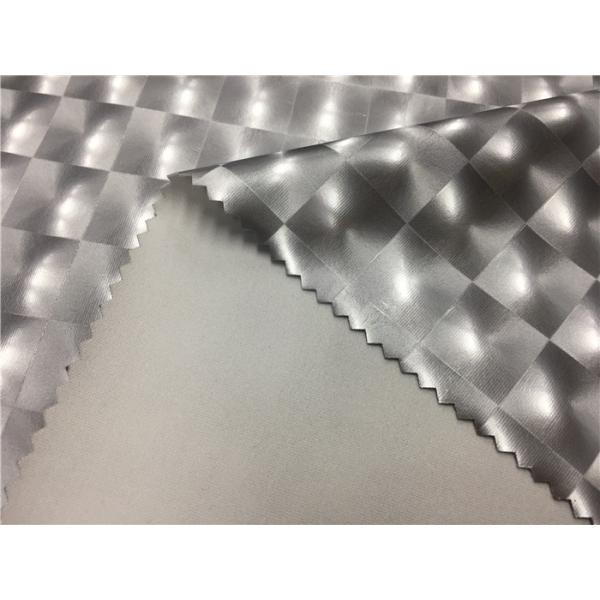 0.45mm Stretch Backing Garment Leather Fabric For Swimwear Silver Color
