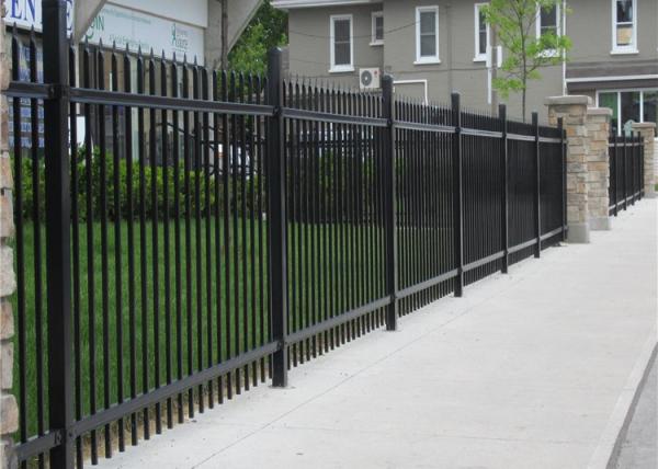 Steel Pinnacle 3 Rail 8ft Wide Tubular Pool Fencing for Residential