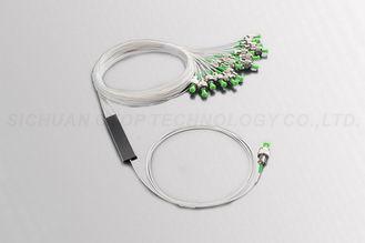 0.9mm 1x16 PLC Mini Fiber Optic Cable Splitter FC / APC for Pon Network FTTX FTTH