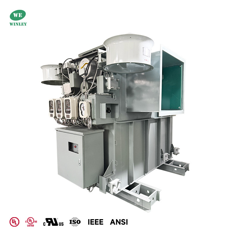 7500/10000kVA Three Phase Substation Power Transformer Dual Secondary 13800V to 7200Y/4160V ＆ 4160Y/2400V MIDEL 7131 Synthetic Ester Fluid ANSI IEEE Standards