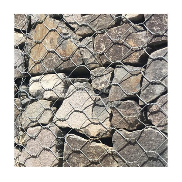 Gabion Box for Hot-Dipped Galvanized PVC Coated Retaining Wall in River Construction