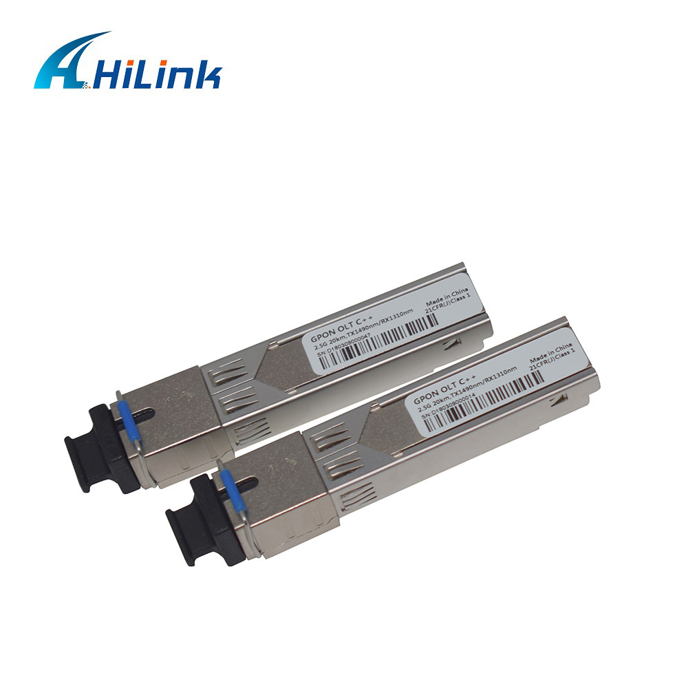 SC/UPC модуля C++ 7dB Tx1490nm 2.5G Rx1310nm 1.25G приемопередатчика Hilink GPON SFP