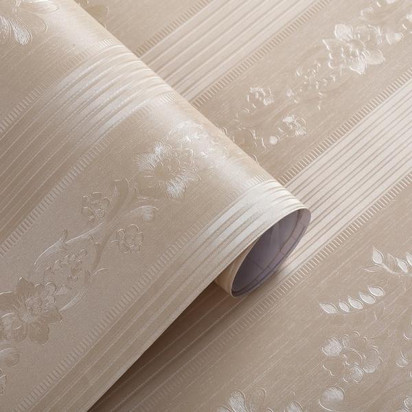 Pink Wallpaper PVC Embossed Wallpaper 3D Wall Covering Interior Decoration