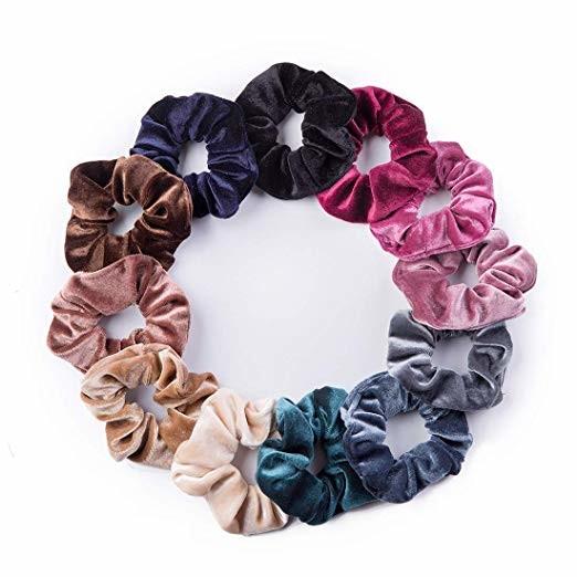 Baby Girls Velvet Bow Scrunchie , OEM 11*4cm Velvet Hair Bands