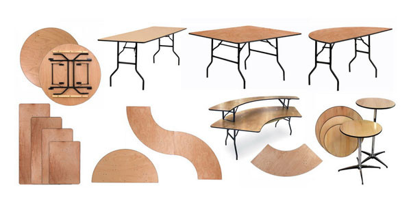 Tabelas de cocktail de dobramento quadradas exteriores do partido da madeira compensada da tabela de banquete