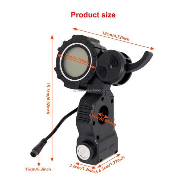 48V	Electric Scooter LCD Display With Locking Instrument Dashboard Kick scooter Parts