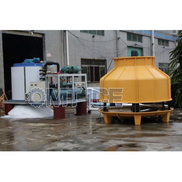8ton Flake Ice Maker Machine For Fishes Storage with Compressor Bitzer