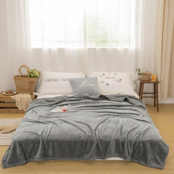 Breathable Lightweight Coral Fleece Blanket for Bed Sofa Chair - Multi Use Throw with Cozy Warmth