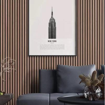 Fire-Resistant Home Theater Acoustic Foam Wood Wall Board with Glue Installation