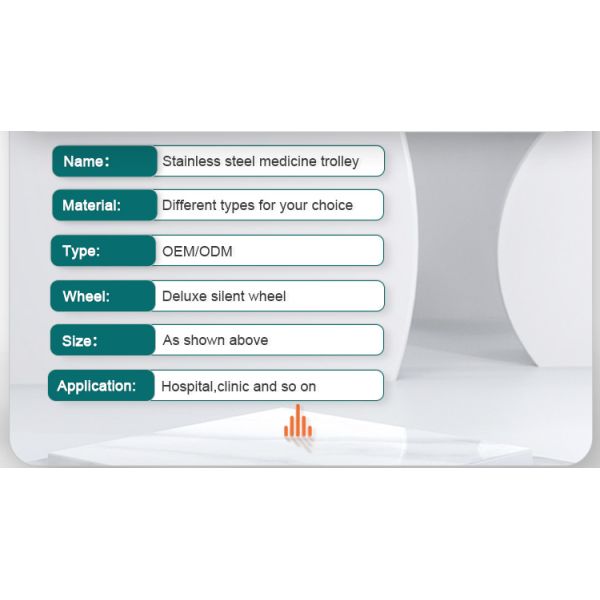 BR-M63 Hospital Crash Cart Clinic Drug Surgical Nursing Doctor Stainless Steel Medical Stainless Steel Medicine Trolley